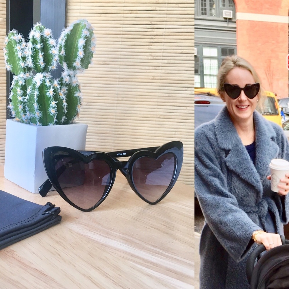 Black Heart Shaped Sunglasses